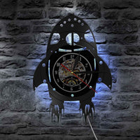 Thumbnail for Rocket Ship Vinyl Record Designed Wall Clocks