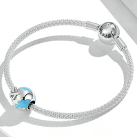 Thumbnail for 925 Silver Blue Oil Drop Ball Airplane Bracelet