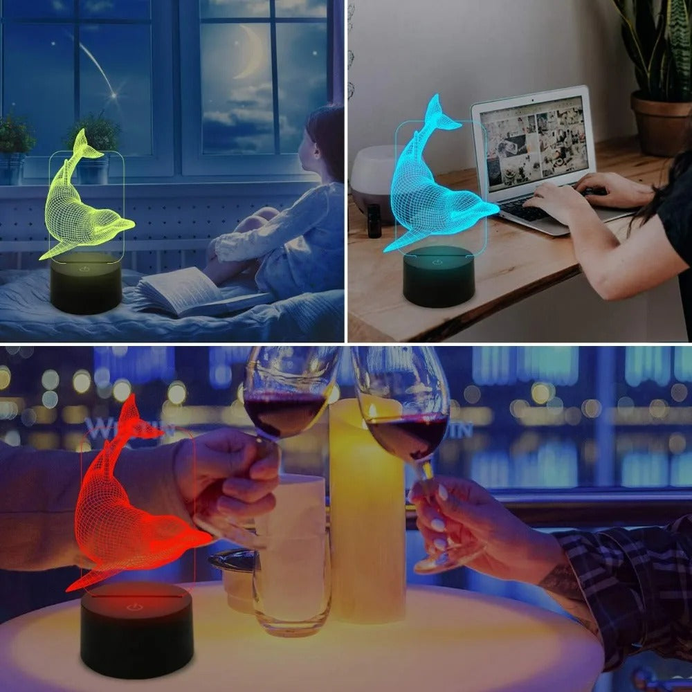 Dolphin 3D Designed Night Lamp