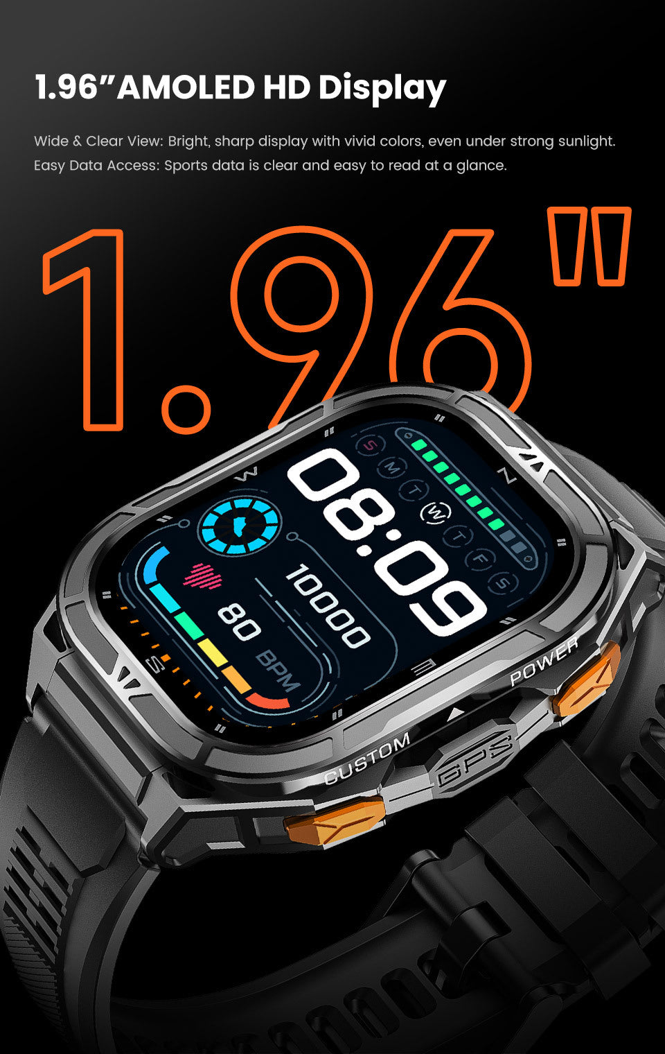 GloryFitpro X5: All-in-One Outdoor Smartwatch - Dual-Band GPS, Bluetooth Calls, AMOLED & Environmental Sensors