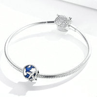 Thumbnail for 925 Silver Travel Plane Around the World Bracelet