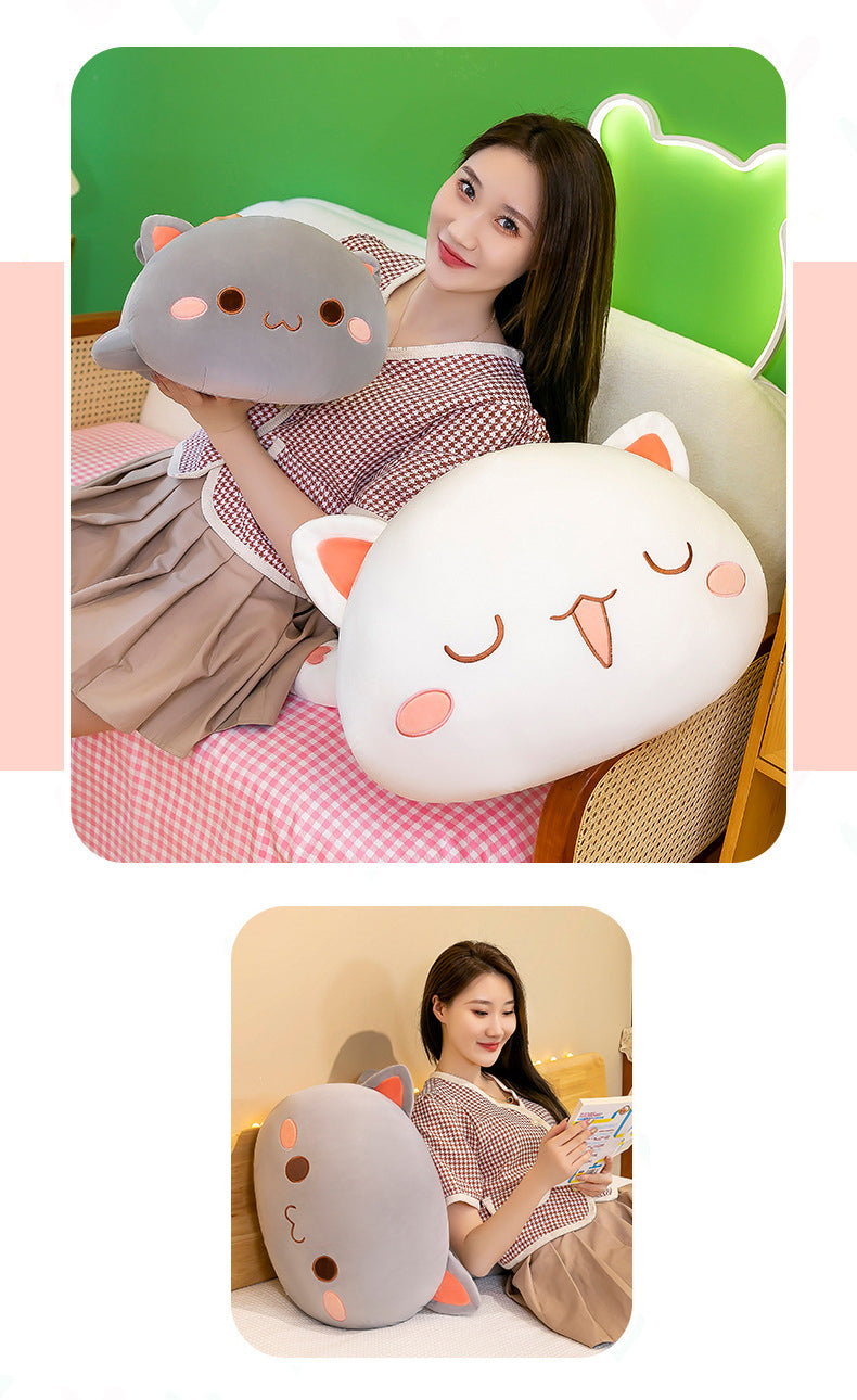 40-70cm Kawaii Climbing Peach Cat Plush Doll