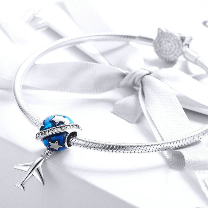 925 Silver Global Aircraft Bracelet