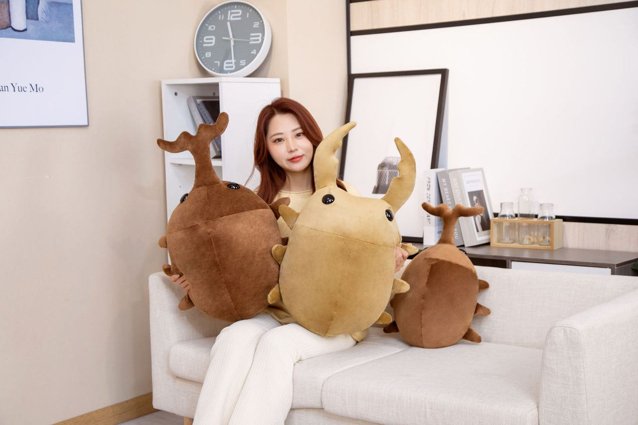 50cm/60cm Creative Simulation Insect Plush Toys Stuffed Cartoon Dolls Beetle Pillow
