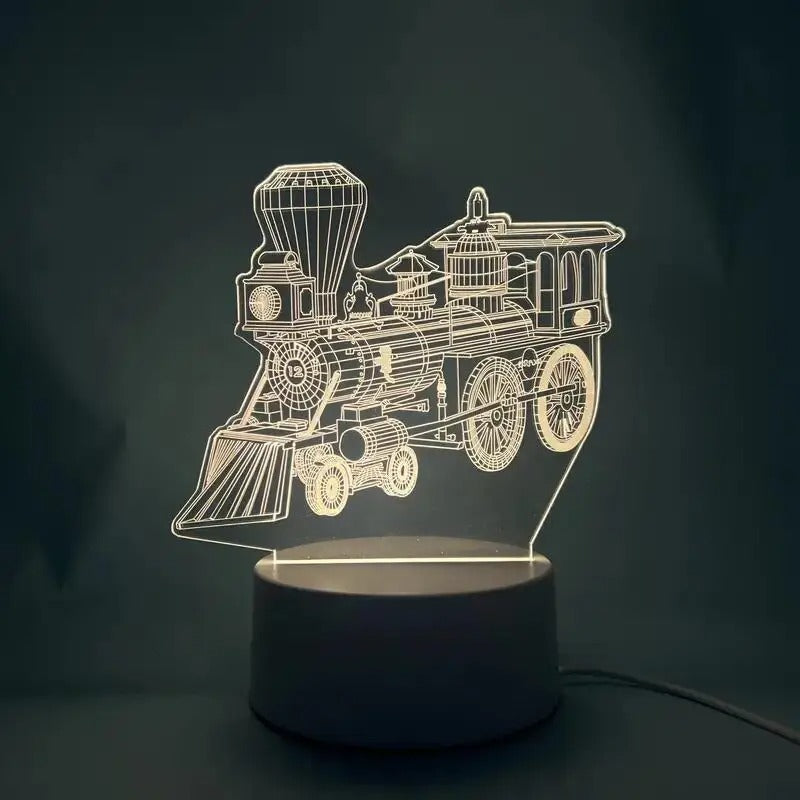 Train 3D Designed Night Lamp