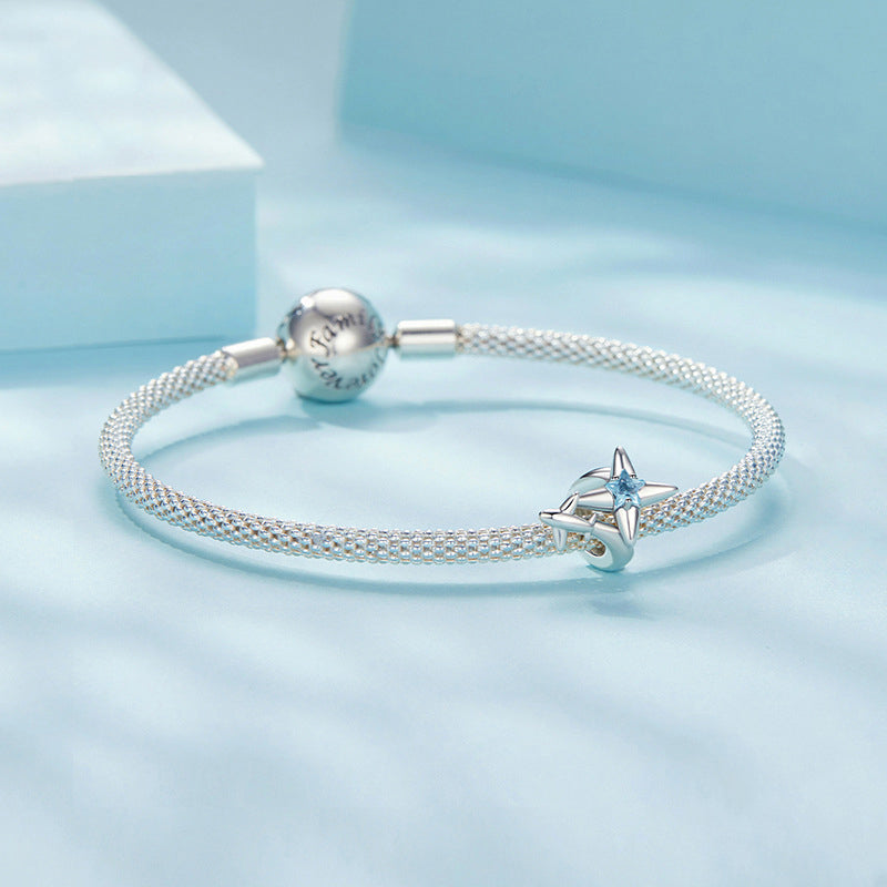 925 Silver Airplane Starburst Bracelet