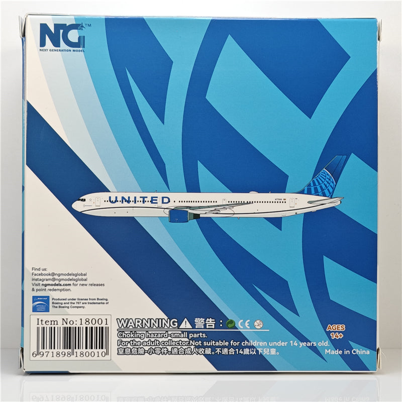 United Airlines Boeing B767-400ER N77066 Airplane Model (1:400 Scale)