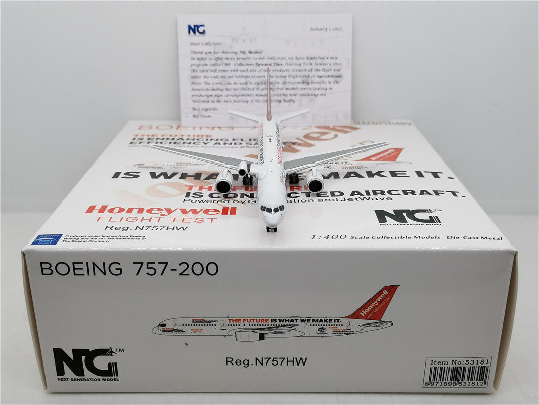 Honeywell Boeing B757-200 N757HW Airplane Model (1:400 Scale)