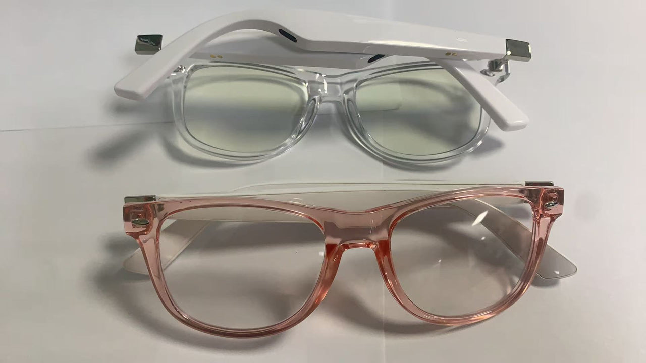 Stylish Women's Smart Glasses L3: Anti-Blue Light, Music, Voice Assistant & Easy Touch Control