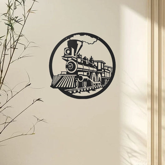 Steam Train Wall Sculpture 30x30CM