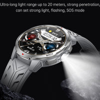 Thumbnail for KT88 Sports Smart Watch: 1.7 Inch Fitness Recording Flashlight, Compass & Large Battery