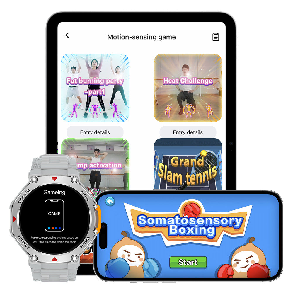 Rugged Military Smartwatch: Men's Outdoor Sports Watch with GPS Tracking, 5ATM Waterproof & HD Bluetooth Calls