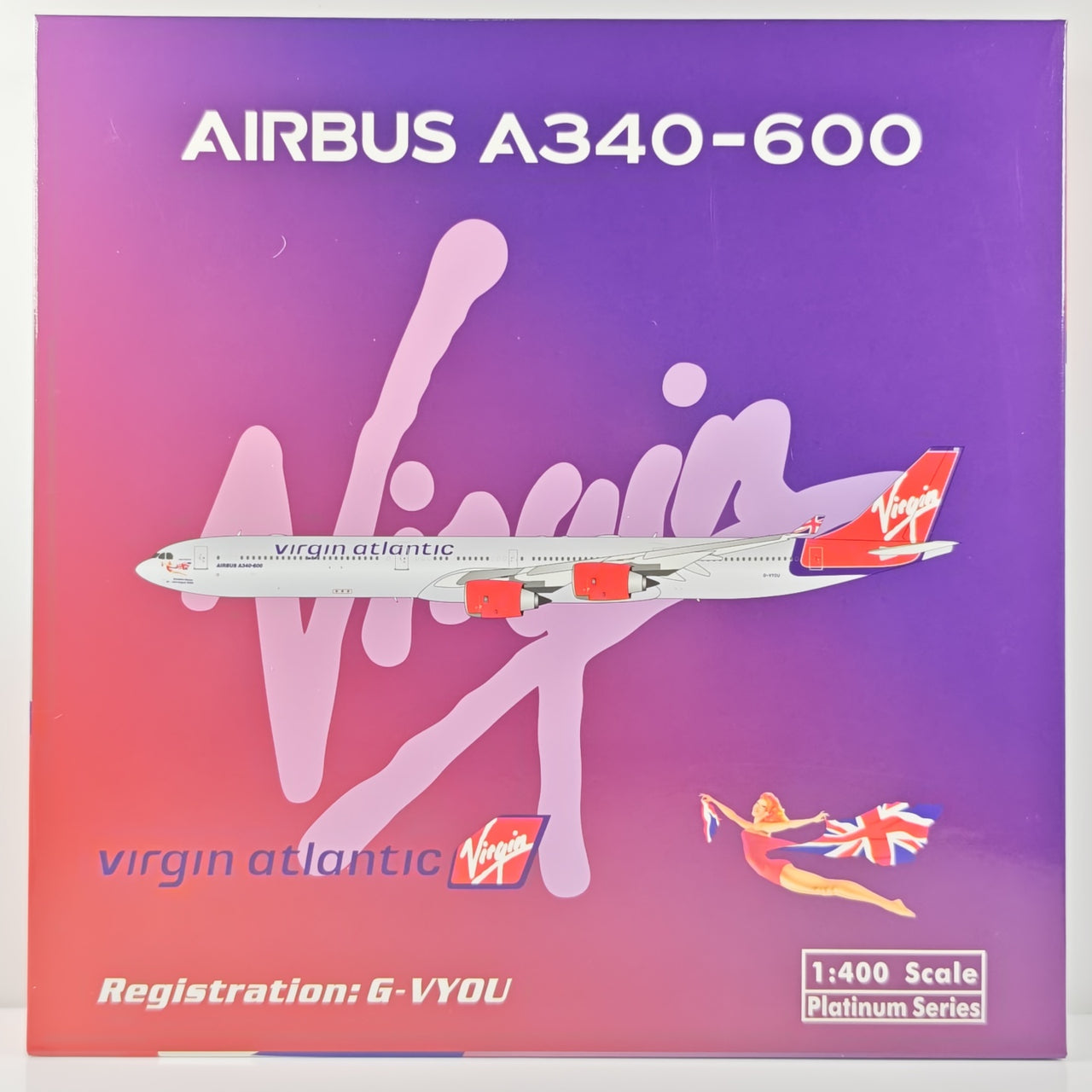 Virgin Atlantic Airbus A340-600 G-VYOU Airplane Model 1/400 Scale