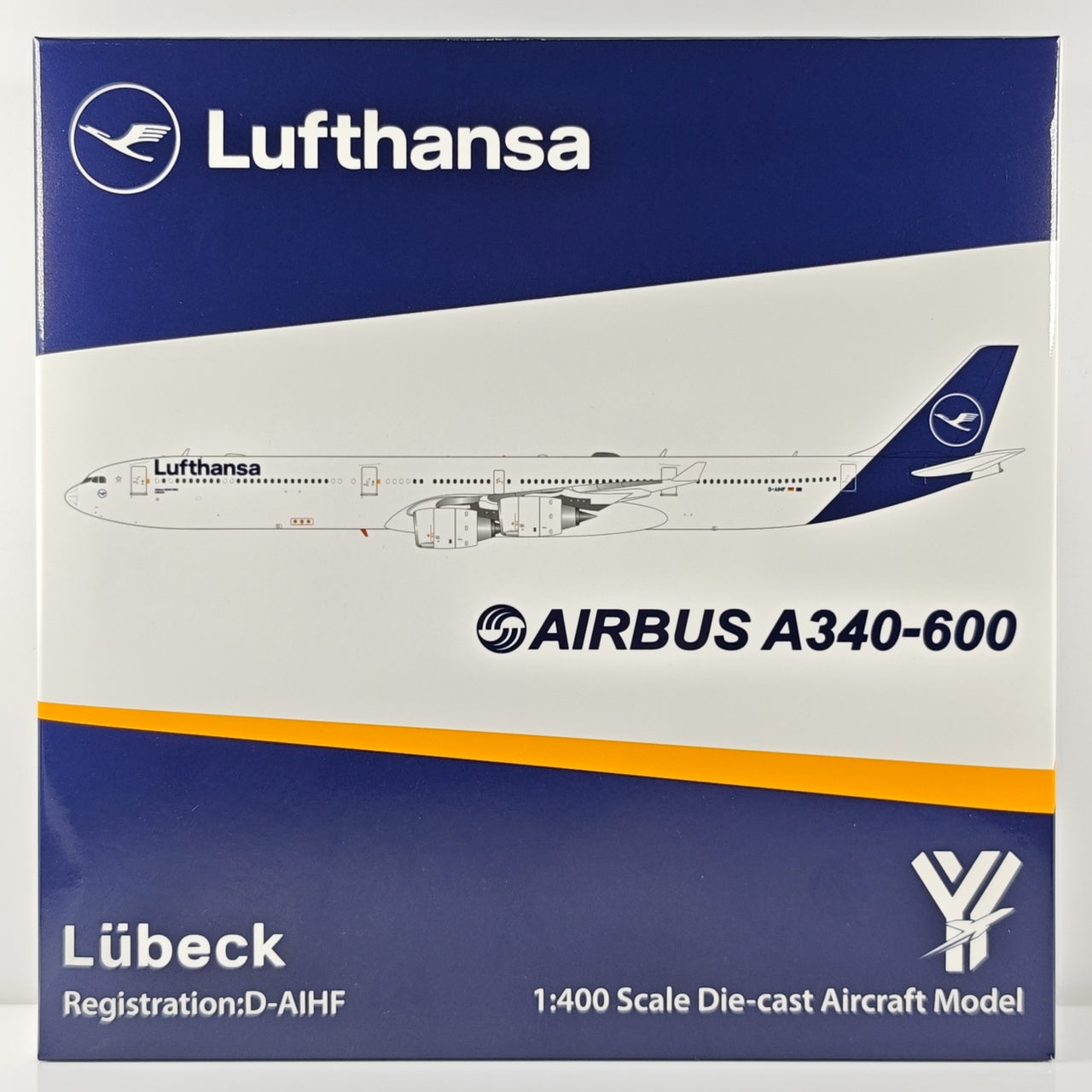Lufthansa Germany Airbus A340-600 Airplane Model 1/400 Scale