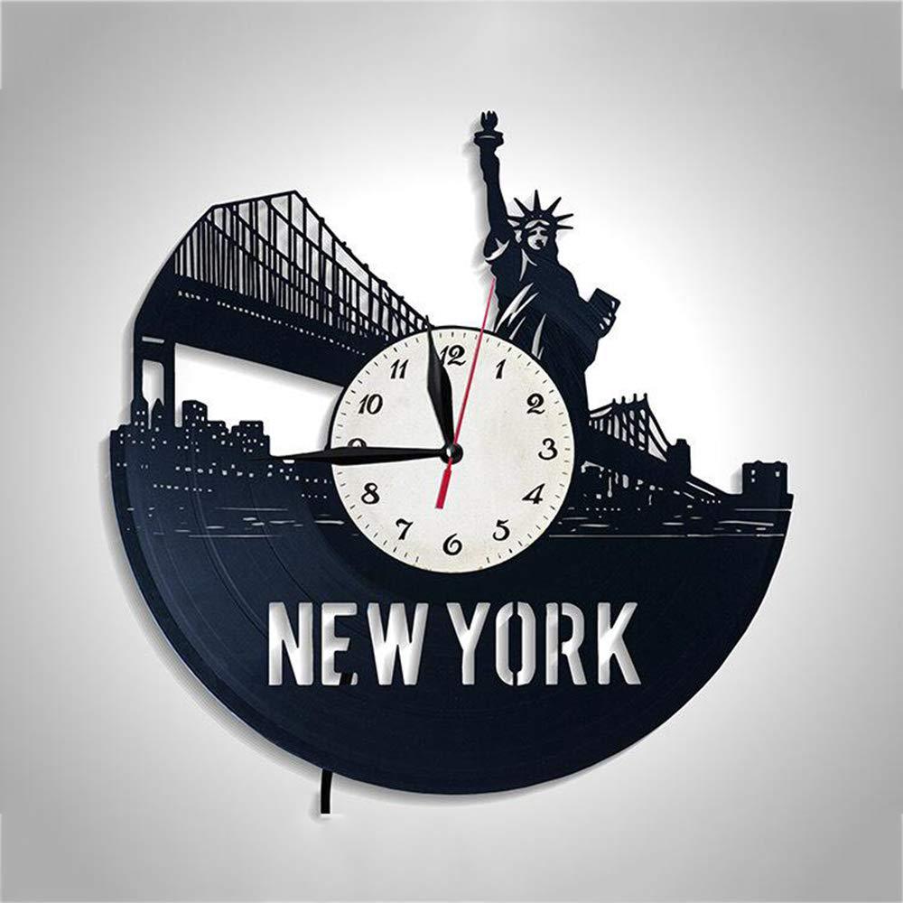 New York City Vinyl Record Designed Wall Clocks