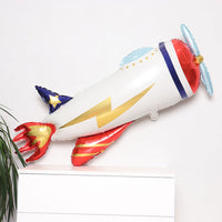 Thumbnail for Lightning Airplane Aluminum Foil Balloon: Aircraft-Shaped Party Decor