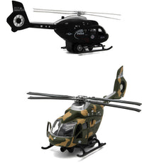 Thumbnail for 1:64 Scale Military Helicopter Alloy Toy Model (Retroactive Motion, Sound & Light Effects)