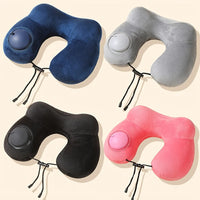 Thumbnail for Inflatable U-Shaped Double Hump Neck Pillow: Portable for Outdoor Travel