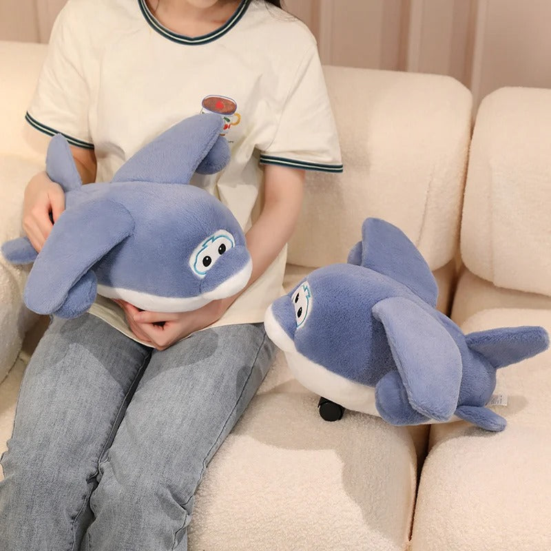 Large Airplane Plush Toy With Wheels