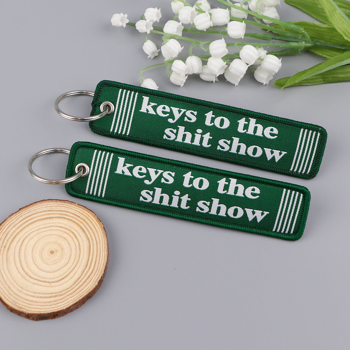 Keys to the Shitshow Designed Key Chains