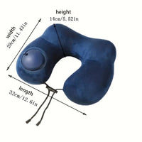 Thumbnail for Inflatable U-Shaped Double Hump Neck Pillow: Portable for Outdoor Travel