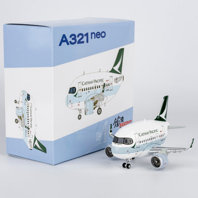 Cartoon Cathay Pacific Airbus A321neo Alloy Airplane Model