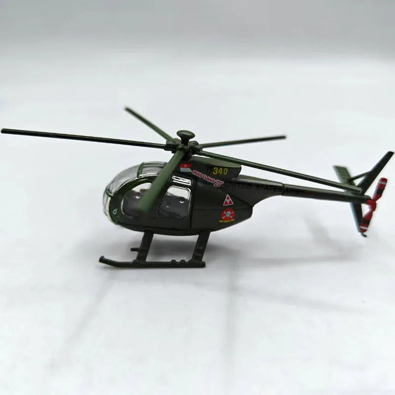 Diecast 1:100 Scale Alloy US OH-6A Classic Helicopter Model