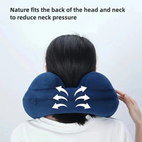 Thumbnail for Inflatable U-Shaped Double Hump Neck Pillow: Portable for Outdoor Travel