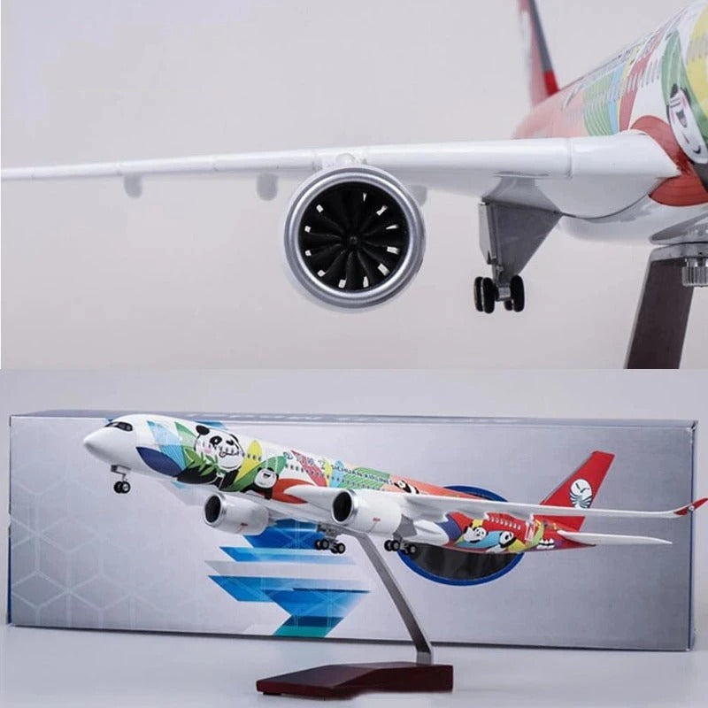 Sichuan Panda Airbus A350 Airplane Model (1/142 Scale)