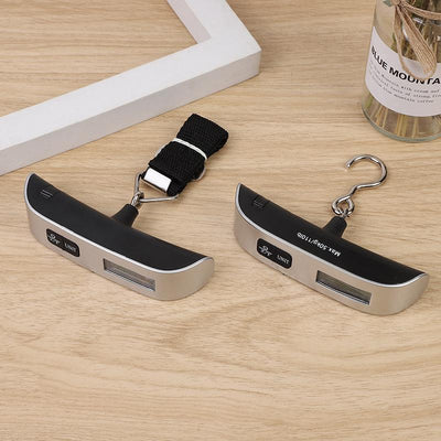50KG Mini Portable Luggage Scale: Electronic Hanging Hook Design for Parcels & Travel aviation traveller accessory in premium.