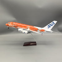Thumbnail for Air Japan ANA Orange Sea Turtle Airbus A380 Airplane Model (1/160 Scale)