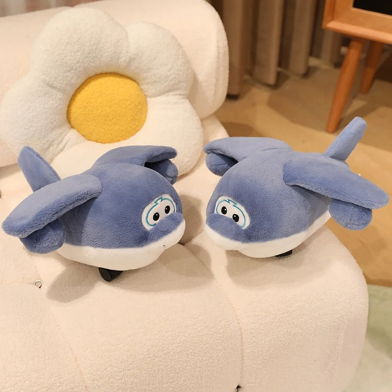 Large Airplane Plush Toy With Wheels
