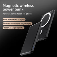 Thumbnail for 5000mAh 15W Magnetic Wireless Power Bank for Magsafe