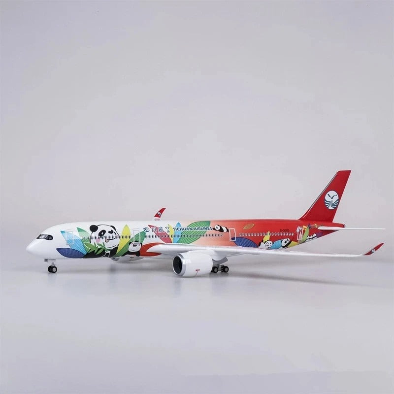 Sichuan Panda Airbus A350 Airplane Model (1/142 Scale)