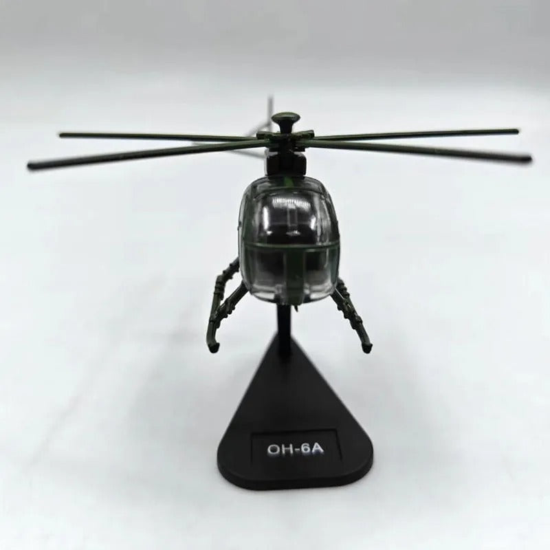 Diecast 1:100 Scale Alloy US OH-6A Classic Helicopter Model