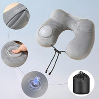 Thumbnail for Inflatable U-Shaped Double Hump Neck Pillow: Portable for Outdoor Travel