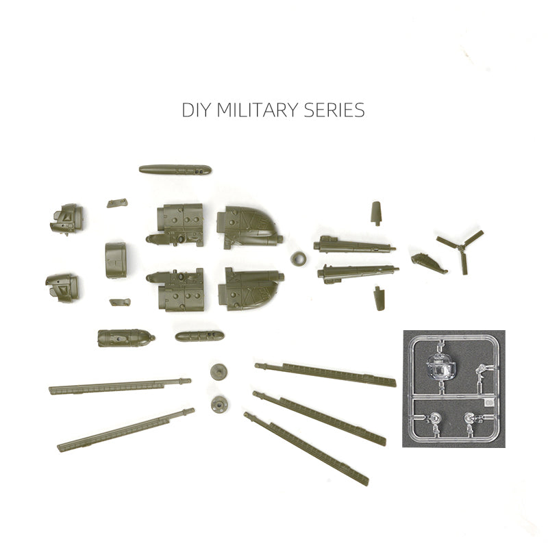 Airplane Assembly Model Puzzle Building Mini Plastic Military Random color Model