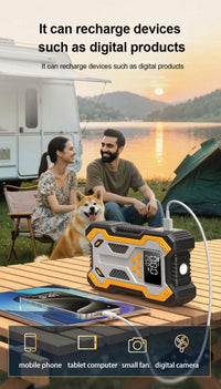 Thumbnail for 10000mAh 6000A Car Jump Starter: Air Compressor, LCD Screen