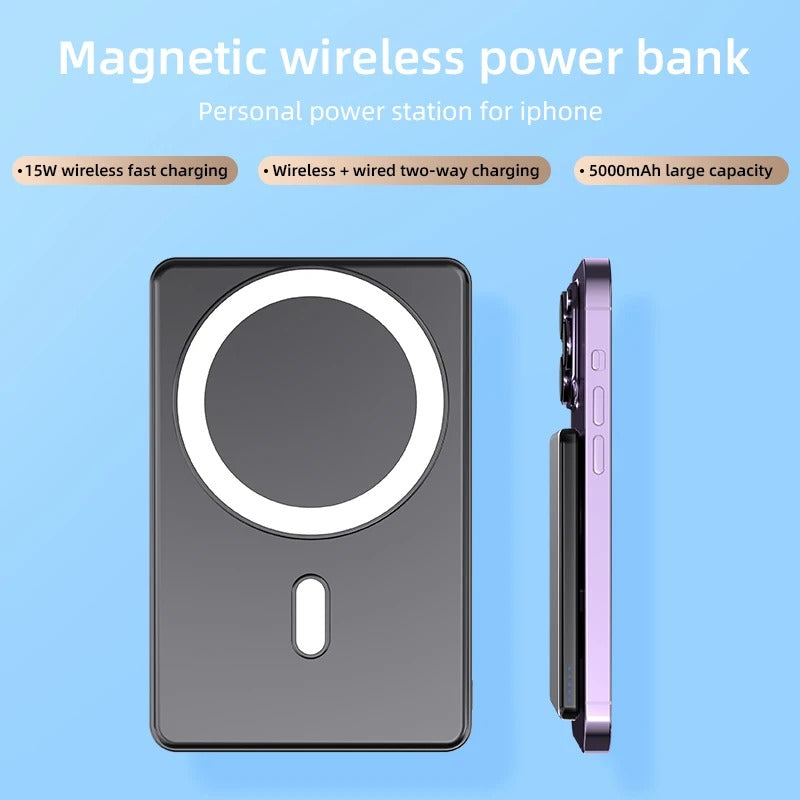 5000mAh 15W Magnetic Wireless Power Bank for Magsafe