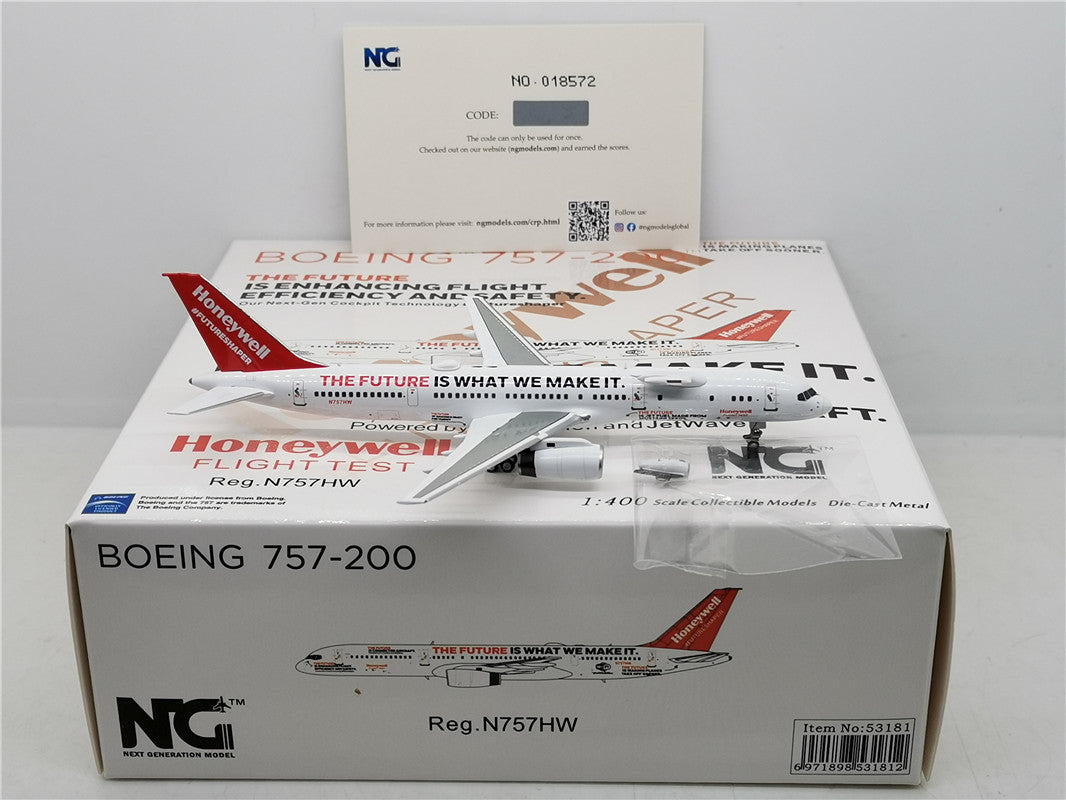 Honeywell Boeing B757-200 N757HW Airplane Model (1:400 Scale)
