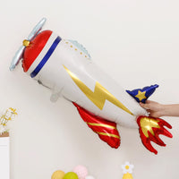 Thumbnail for Lightning Airplane Aluminum Foil Balloon: Aircraft-Shaped Party Decor