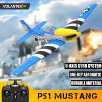 Thumbnail for P51D Mustang 400mm EPP RC Plane (2.4Ghz 4CH, Xpilot, 1-Key Aerobatic) 761-5 Blue - view 13