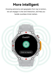 Thumbnail for Rugged Military Smartwatch: Men's Outdoor Sports Watch with GPS Tracking, 5ATM Waterproof & HD Bluetooth Calls