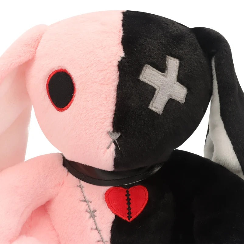 Two-color Spooky Gothic Bunny Plush/Stuffed Toys, Cute Horror Bunny Doll