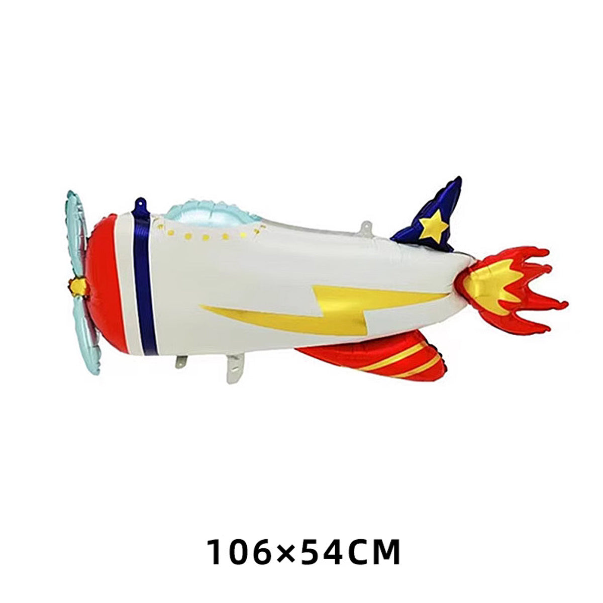 Lightning Airplane Aluminum Foil Balloon: Aircraft-Shaped Party Decor