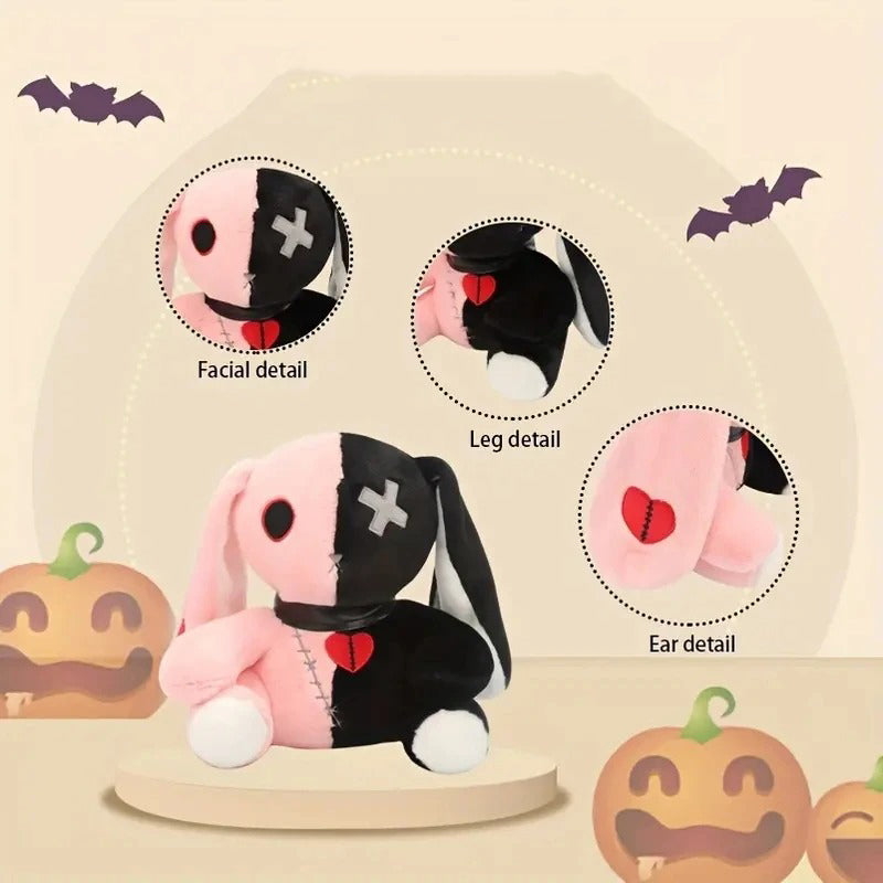 Two-color Spooky Gothic Bunny Plush/Stuffed Toys, Cute Horror Bunny Doll