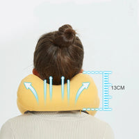 Thumbnail for New Flannelette Inflatable U-Shaped Travel Neck Pillow: For Car, Aircraft
