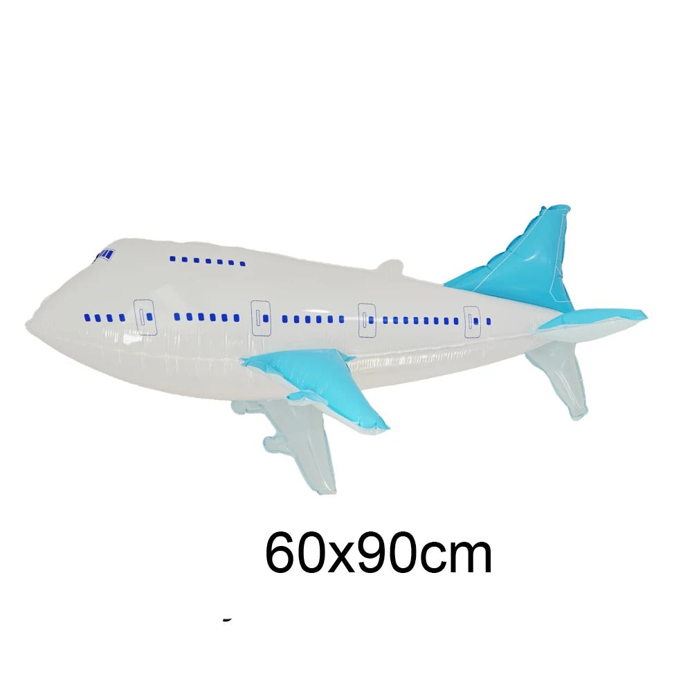 Large-Size White Film Airbus Fighter Jet Shaped Aluminum Foil Balloon