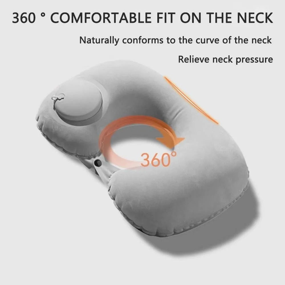 New Portable Inflatable U-Shaped Neck Pillow for Travel