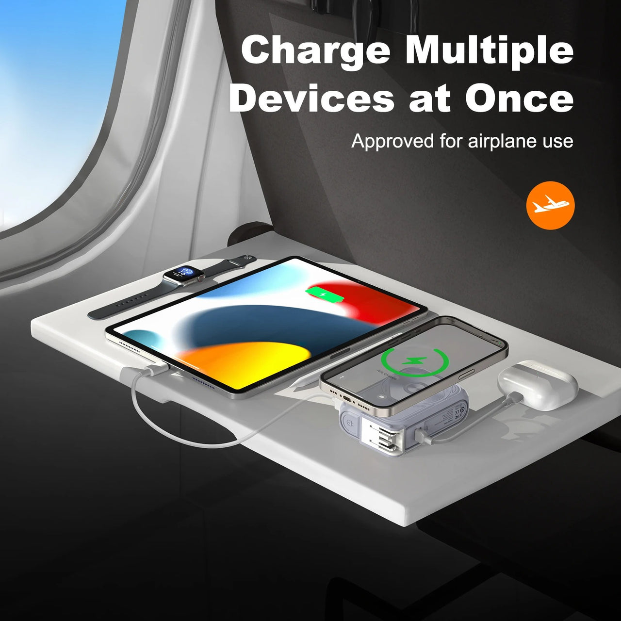 10000mAh 22.5W PD Magnetic Wireless Power Bank: USB-C Detachable Cable, Phone Holder